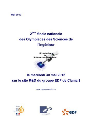 Olympiades de Sciences de l'IngÃ©nieur - EdF R&D