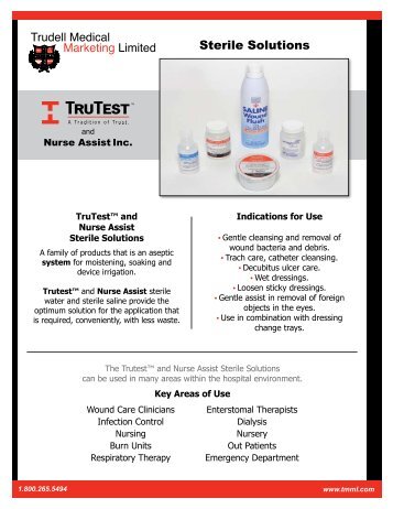 Sterile Solutions - Trudell Medical Marketing Limited