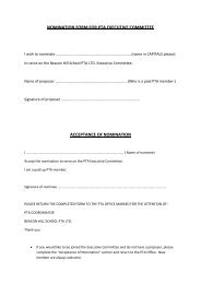 nomination form for pta executive committee acceptance of nomination