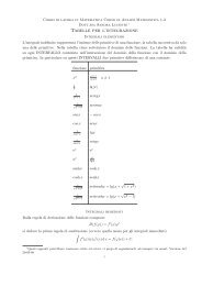 Integrazione metodi - Dipartimento di Matematica