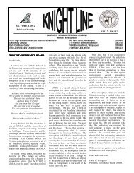 October Knightline - St. John Neumann Regional Academy