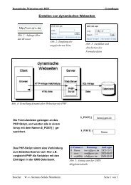 Erstellen von dynamischen Webseiten