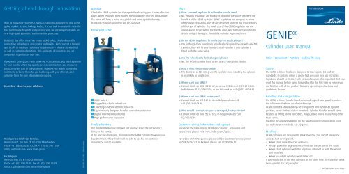 GENIE user manual - Linde Gas Benelux