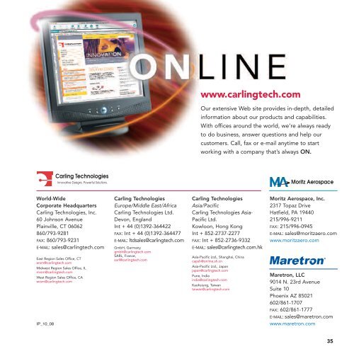 Integrated Solutions Capabilities Brochure [pdf] - carlingtech.com