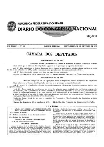 DiÃ¡rio do Congresso Nacional - CÃ¢mara dos Deputados