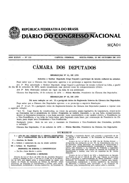 DiÃ¡rio do Congresso Nacional - CÃ¢mara dos Deputados