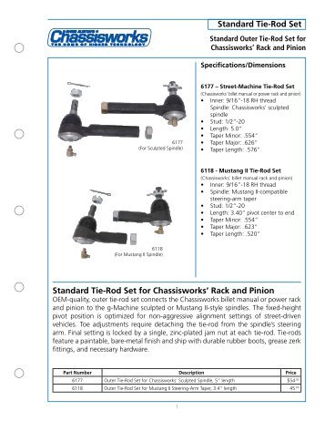 Data Sheet - Chris Alston's Chassisworks