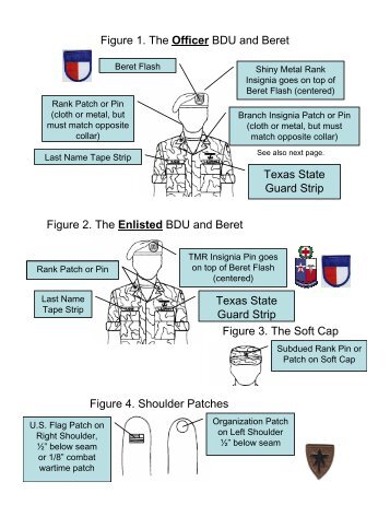 Texas State Guard Strip Figure 1. The Officer BDU and Beret Figure ...