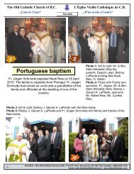 Portuguese baptism - The Old Catholic Church of BC