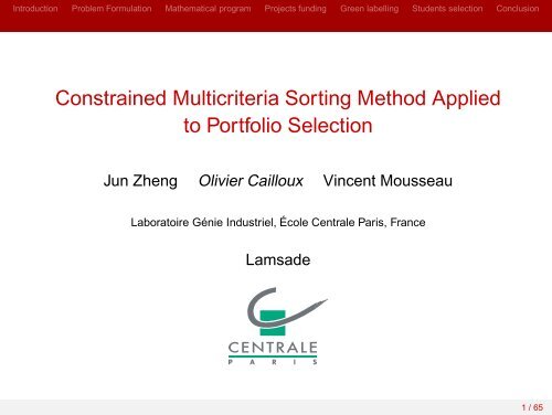 Constrained Multicriteria Sorting Method Applied to Portfolio Selection
