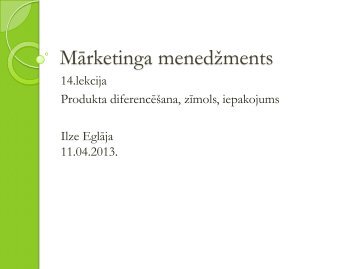 MÄrketinga menedÅ¾ments - VATP