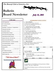 Bulletin Board Newsletter - the Basenji Club of America