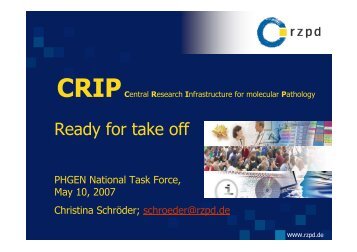 CRIP-Central Research Infrastructure for molecular ... - PHGEN