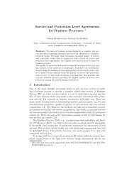 Service and Protection Level Agreements for Business Processes *