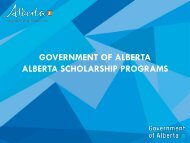 Alberta Scholarship Programs - ALIS - Government of Alberta