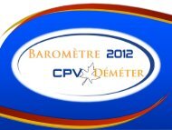 Baromètre 2012 CPV Déméter - WK Transport Logistique