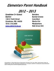 Elementary Parent Handbook 2012 â 2013 - Grandview C-4 Schools