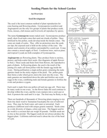 Printable Pdf of Seeding Resource for the School Garden