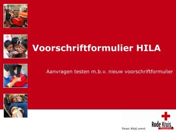Voorschriftformulier HILA - instructies - Dienst voor het Bloed