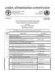 Agenda Item 1 CX/PR 10/42/1 December 2009 JOINT FAO ... - codex