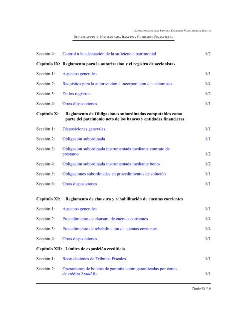 Control de encaje legal Sección 1 - Felaban