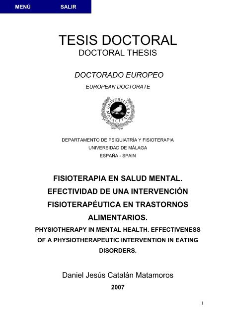 fisioterapia en salud mental. efectividad de una intervención ...