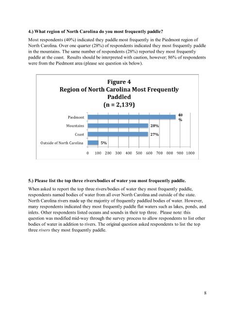 2008 Paddle Tourism Study - North Carolina State Parks