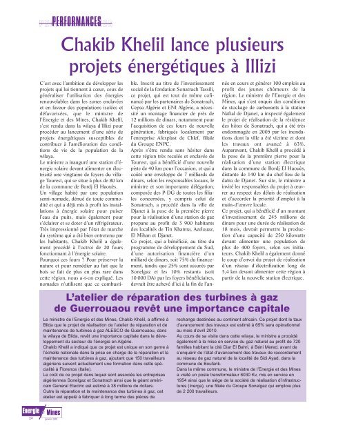 Revue nÂ° 11 - MinistÃ¨re de l'Ã©nergie et des mines