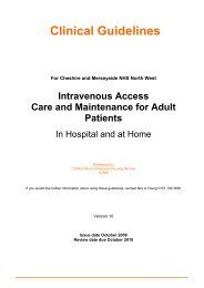 Collaborative Intravenous Nursing Service (CINS) Guidelines