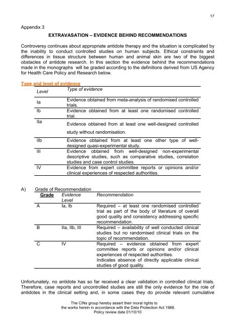 Collaborative Intravenous Nursing Service (CINS) Guidelines