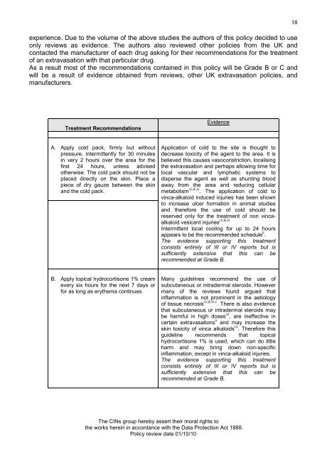 Collaborative Intravenous Nursing Service (CINS) Guidelines