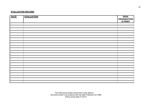 Collaborative Intravenous Nursing Service (CINS) Guidelines