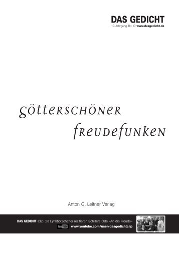 Inhalt DAS GEDICHT 19 als PDF - Anton G. Leitner Verlag / DAS ...