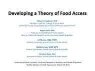 Developing a Theory of Food Access - Center for Research in ...
