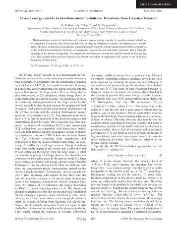 Inverse energy cascade in two-dimensional turbulence - INFN