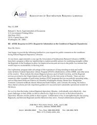ASERL's Letter of Comment on GPO's Request for Information on ...