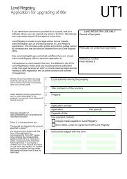 Form UT1 - Land Registry