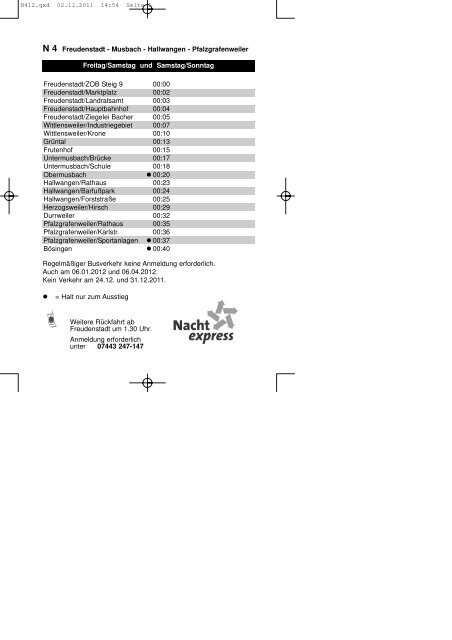 Nachtexpress - Fahrpläne - VGF Verkehrs-Gemeinschaft Landkreis ...