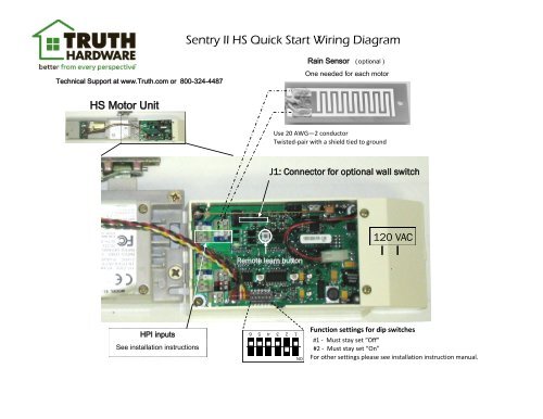 Sentry II HS Quick Start Wiring Diagram