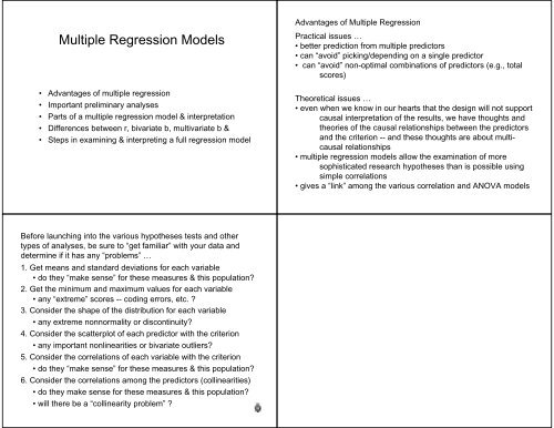 Multiple Regression Models