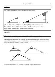 Triangles semblables