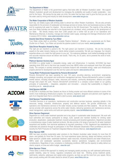 WA Water Awards 2012 - Australian Water Association