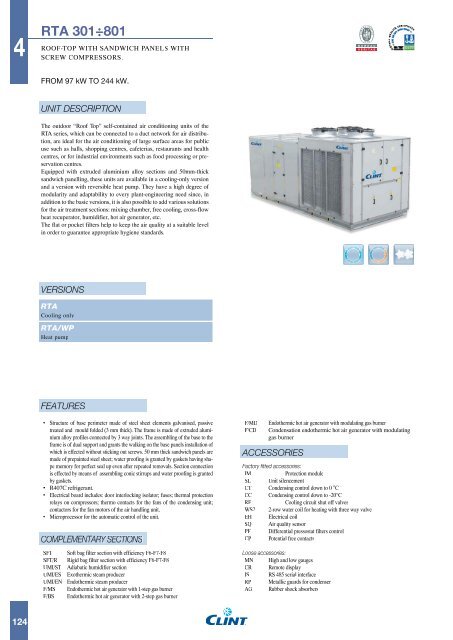 Chillers ice water,condensing unit, rooftop, terminal ... - Klima-Therm