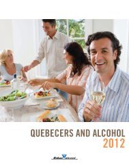 QUEBECERS AND ALCOHOL - Ãduc'alcool