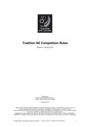 Triathlon NZ Competition Rules 2013 - Triathlon New Zealand