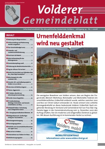 Volderer Gemeindeblatt - Gemeinde Volders - Land Tirol