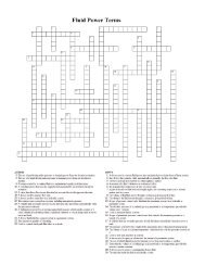 Fluid Power Crossword PDF - Teach Engineering