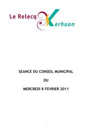 Compte-rendu du Conseil du 8 fÃ©vrier 2012 - Mairie du Relecq ...