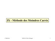 IX - Méthode des Moindres Carrés - IIHE