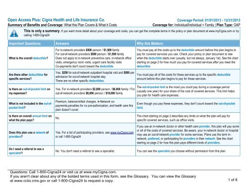 Is Cigna Open Access Plus a PPO?